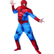 Op deze afbeelding zie je een Kostuums, van het merk Rubies. Zwaar Gespierde Spiderman Deluxe Kostuum