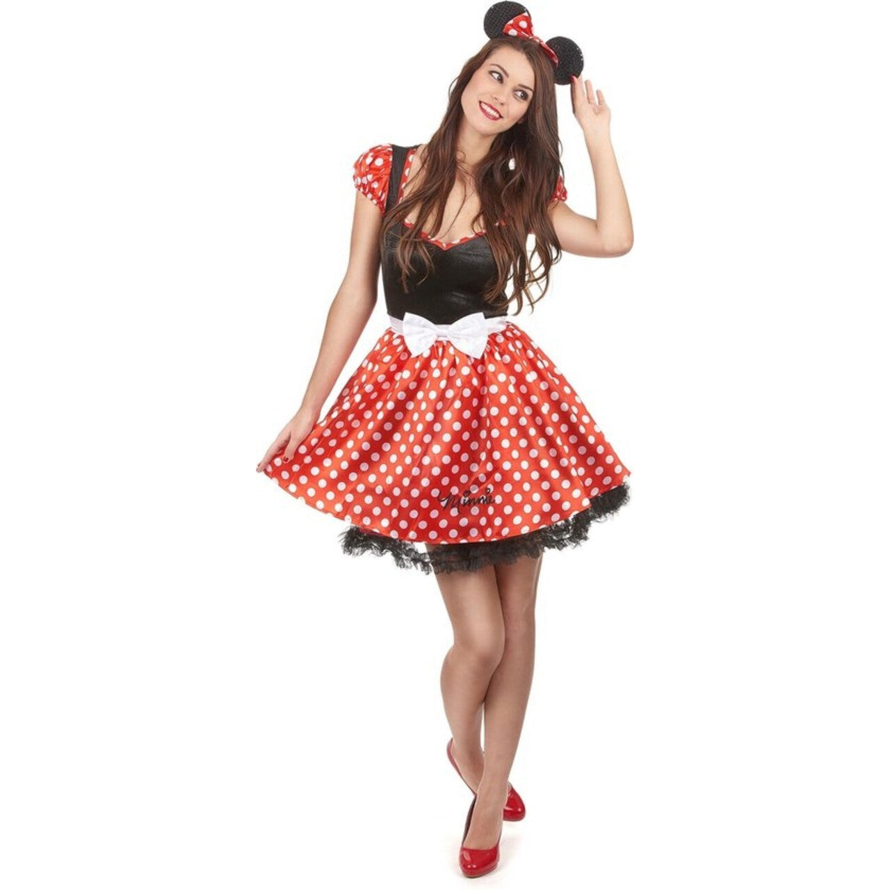 Op deze afbeelding zie je een Kostuums, van het merk Rubies. Rock N Roll Dansende Minnie Mouse Vrouw Kostuum