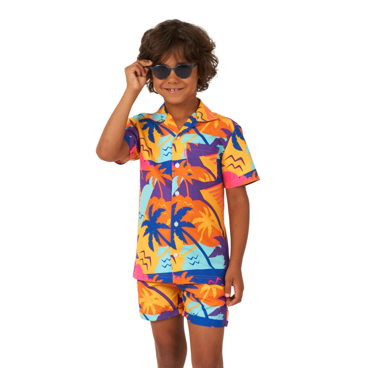 Op deze afbeelding zie je een Kostuums, van het merk Opposuits. Malle Palmboom Furie Jongen Kostuum