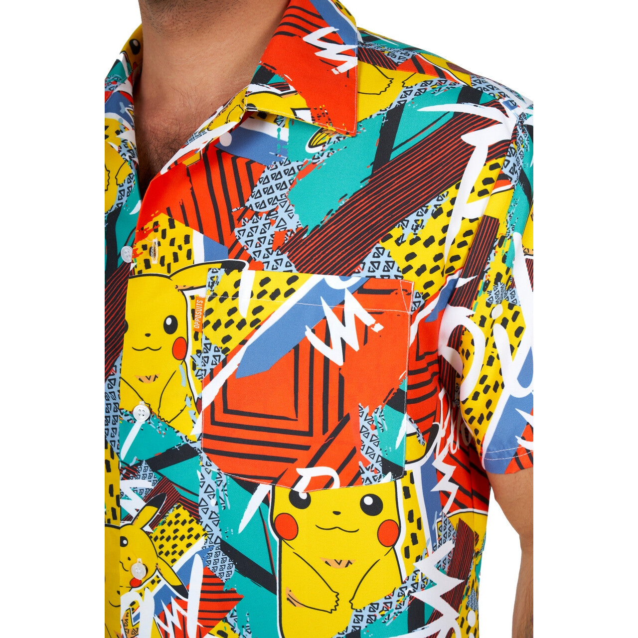Op deze afbeelding zie je een Kostuums, van het merk Opposuits. Electric Pica Pikachu™ Man Kostuum