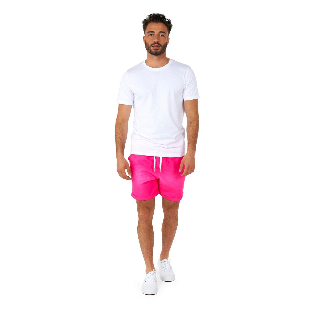 Op deze afbeelding zie je een Kostuums, van het merk Opposuits. Funky Rainbow Fade Man Kostuum