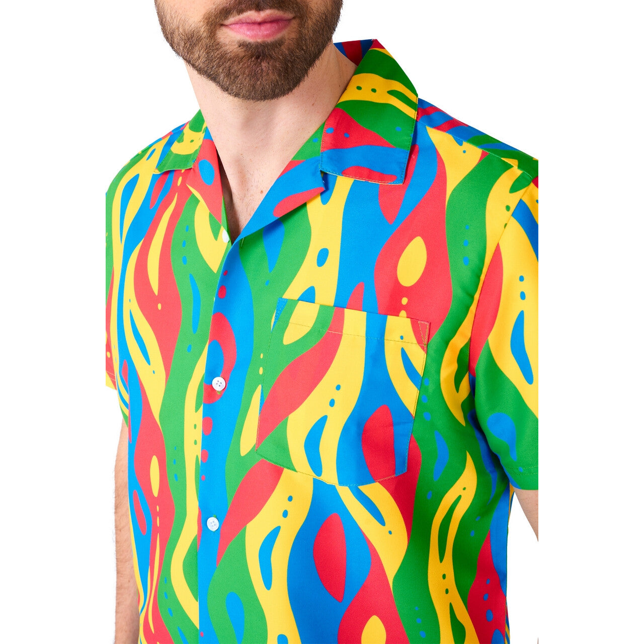 Op deze afbeelding zie je een Kostuums, van het merk Opposuits. Loopy Lines Summer Man Kostuum