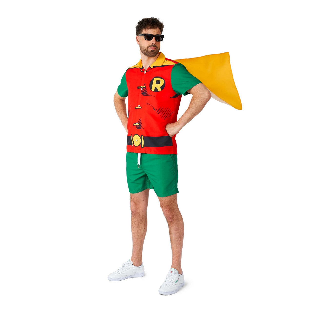 Op deze afbeelding zie je een Kostuums, van het merk Suitmeister. Summer Robin Superheld Man Kostuum