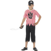 Op deze afbeelding zie je een Kostuums, van het merk Smiffy's. Grote Schatzoeker Piraat Jongen Kostuum