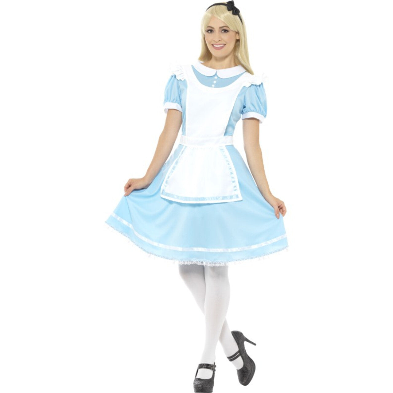 Op deze afbeelding zie je een Kostuums, van het merk Smiffy's. Wonderlijk Fraaie Alice Vrouw Kostuum