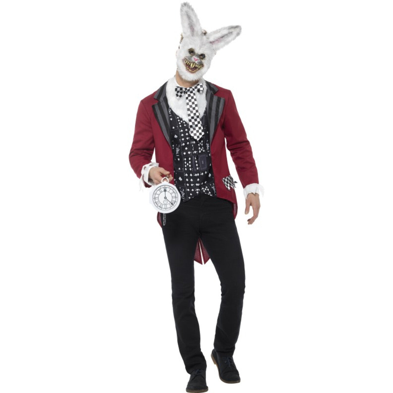 Op deze afbeelding zie je een Kostuums, van het merk Smiffy's. Gruwelijk Gevaarlijk Wonderland Konijn Man Kostuum