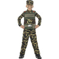Camouflage Soldaat Tim Jongen Kostuum
