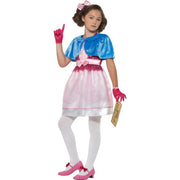 Op deze afbeelding zie je een Kostuums, van het merk Smiffy's. Roald Dahl Sjakie En De Chocoladefabriek Veruca Salt Peper Meisje Kostuum