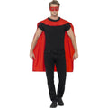 Rode Cape En Oogmasker Superheld Kostuum