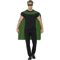 Groene Cape En Oogmasker Superheld Kostuum