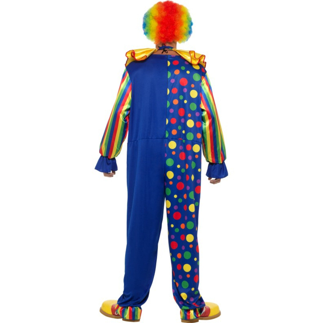Op deze afbeelding zie je een Kostuums, van het merk Smiffy's. Circus Clown Vol Vrolijke Stippen Man Kostuum
