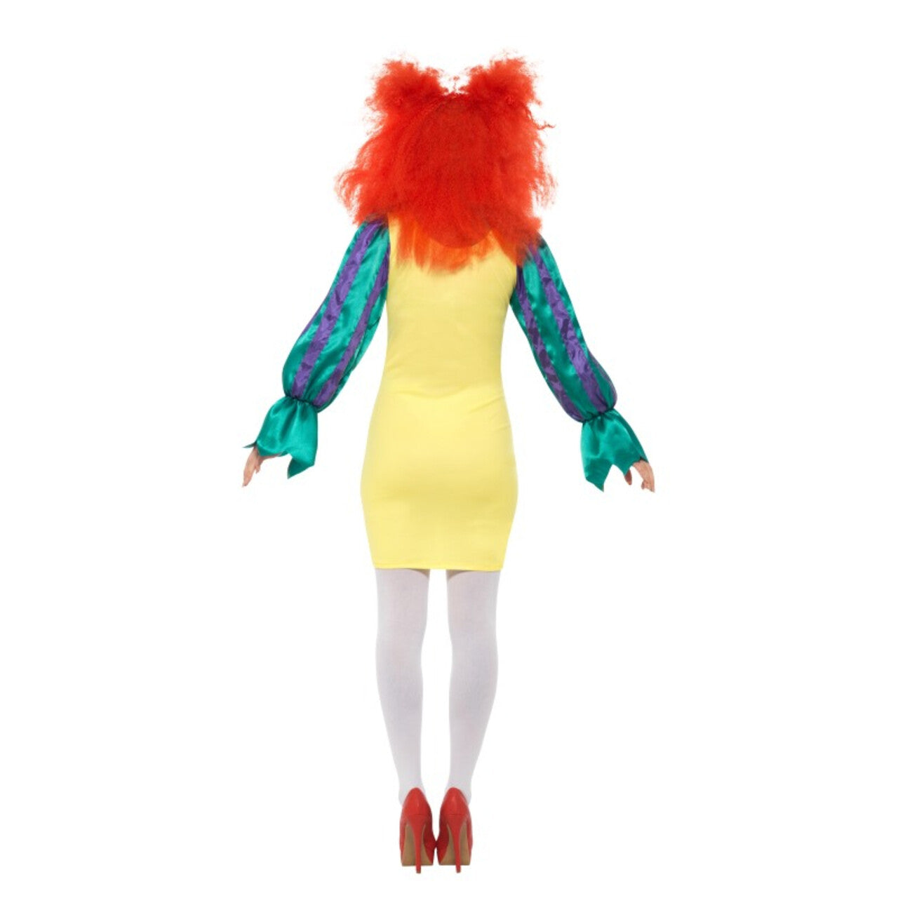 Op deze afbeelding zie je een Kostuums, van het merk Smiffy's. Vrolijk Van Buiten Donker Van Binnen Horror Clown Vrouw Kostuum