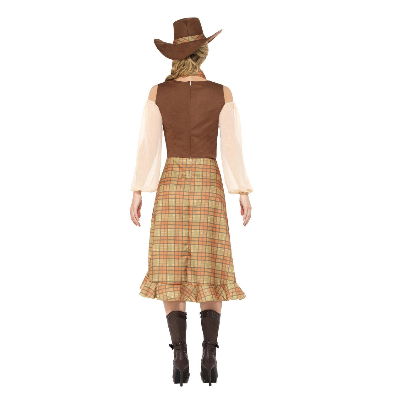 Op deze afbeelding zie je een Kostuums, van het merk Smiffy's. Kudde Drijver Cowgirl Samantha Vrouw Kostuum