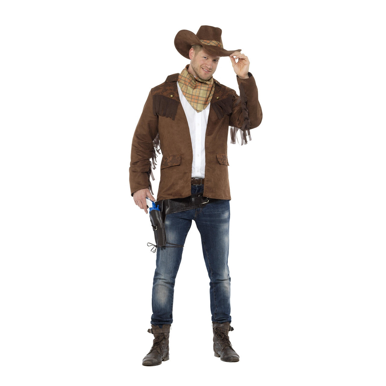 Op deze afbeelding zie je een Kostuums, van het merk Smiffy's. Sheriff Jamie Fast Gun Man Kostuum