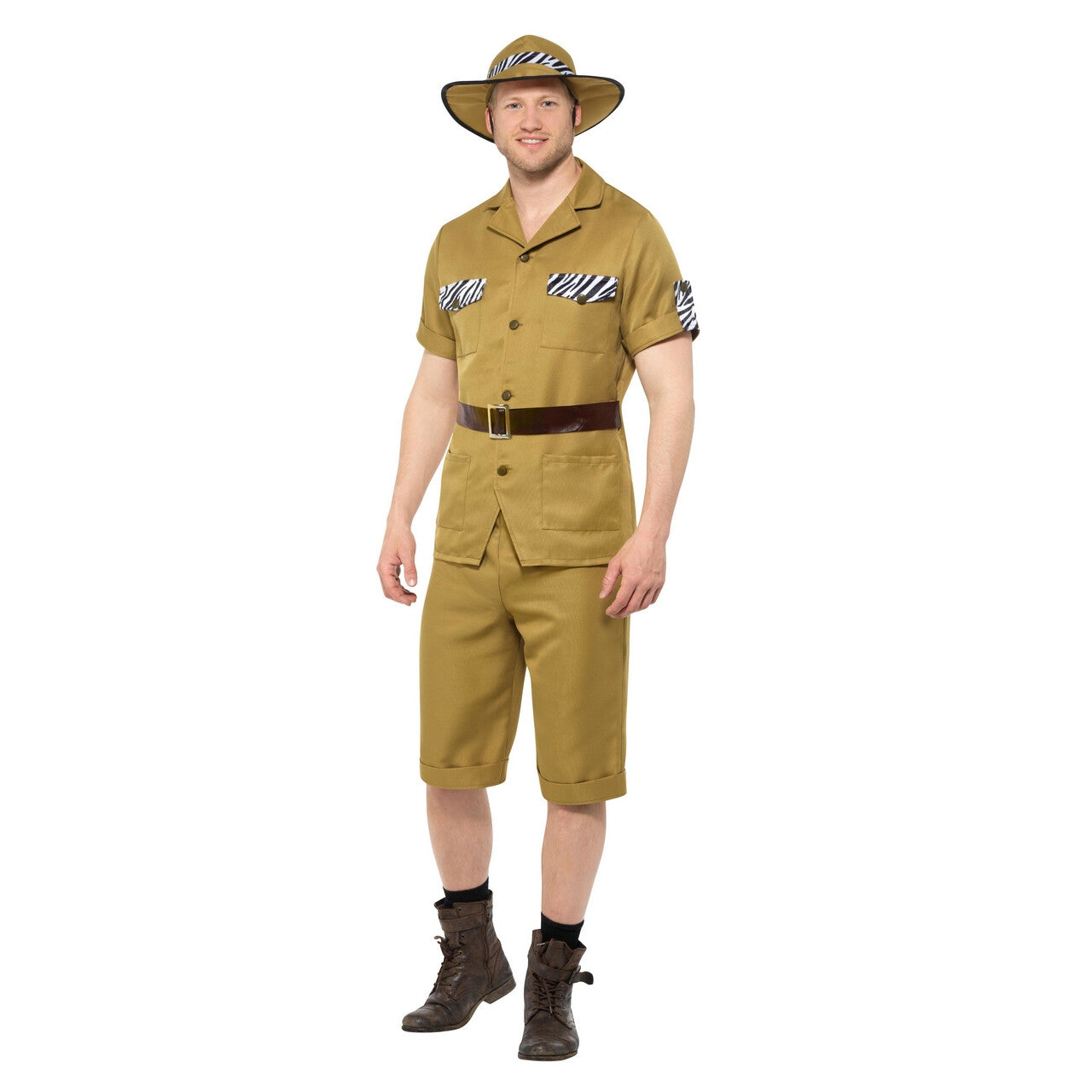 Op deze afbeelding zie je een Kostuums, van het merk Smiffy's. Wildbeheerder Safari Wildpark Tanzania Man Kostuum