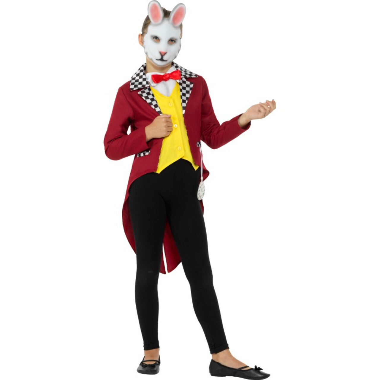 Op deze afbeelding zie je een Kostuums, van het merk Smiffy's. Het Witte Konijn Uit Alice In Wonderland Kind Kostuum