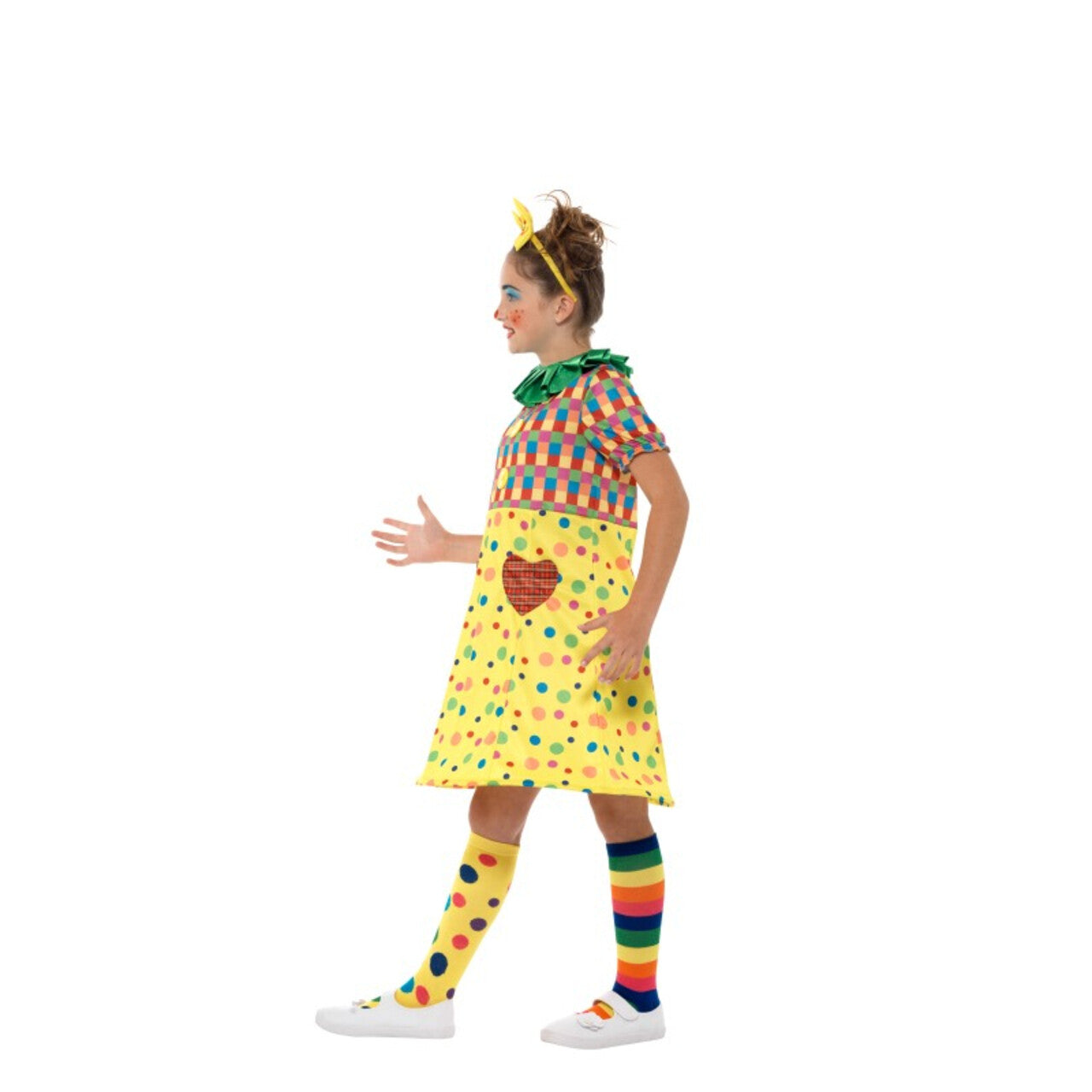 Op deze afbeelding zie je een Kostuums, van het merk Smiffy's. Mallotig Meisjes Clown Kostuum