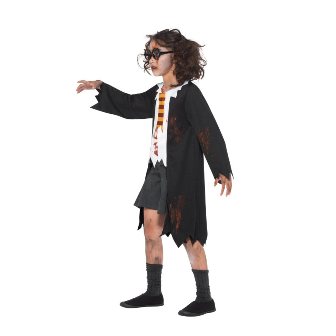 Op deze afbeelding zie je een Kostuums, van het merk Smiffy's. Zombie Student Horror School Kind Kostuum