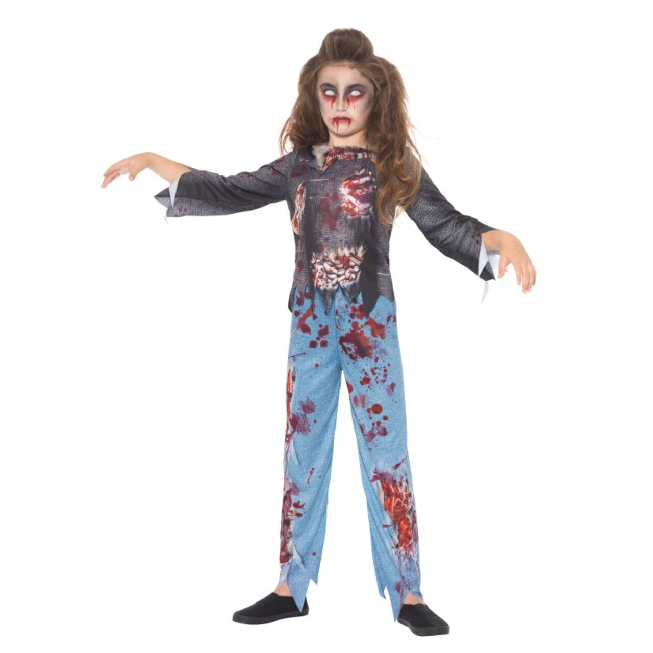 Op deze afbeelding zie je een Kostuums, van het merk Smiffy's. Vers Uit De Rottende Grond Zombie Kind Kostuum
