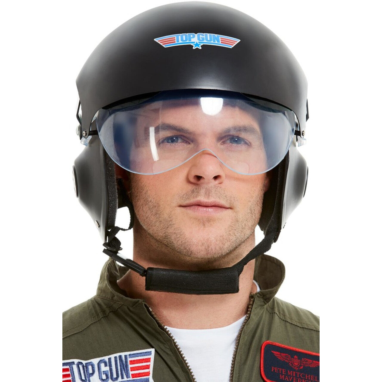 Op deze afbeelding zie je een Accessoires, van het merk Smiffy's. Top Gun Helm Straaljager Piloot