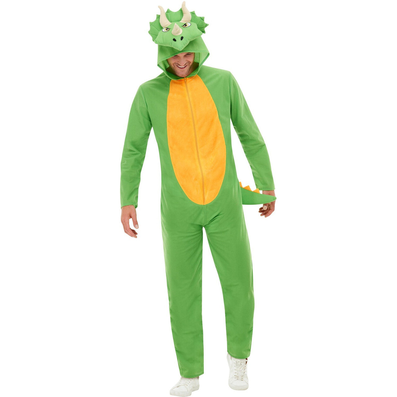 Op deze afbeelding zie je een Kostuums, van het merk Smiffy's. Dinosaurus Triceratops Prehistorie Kostuum