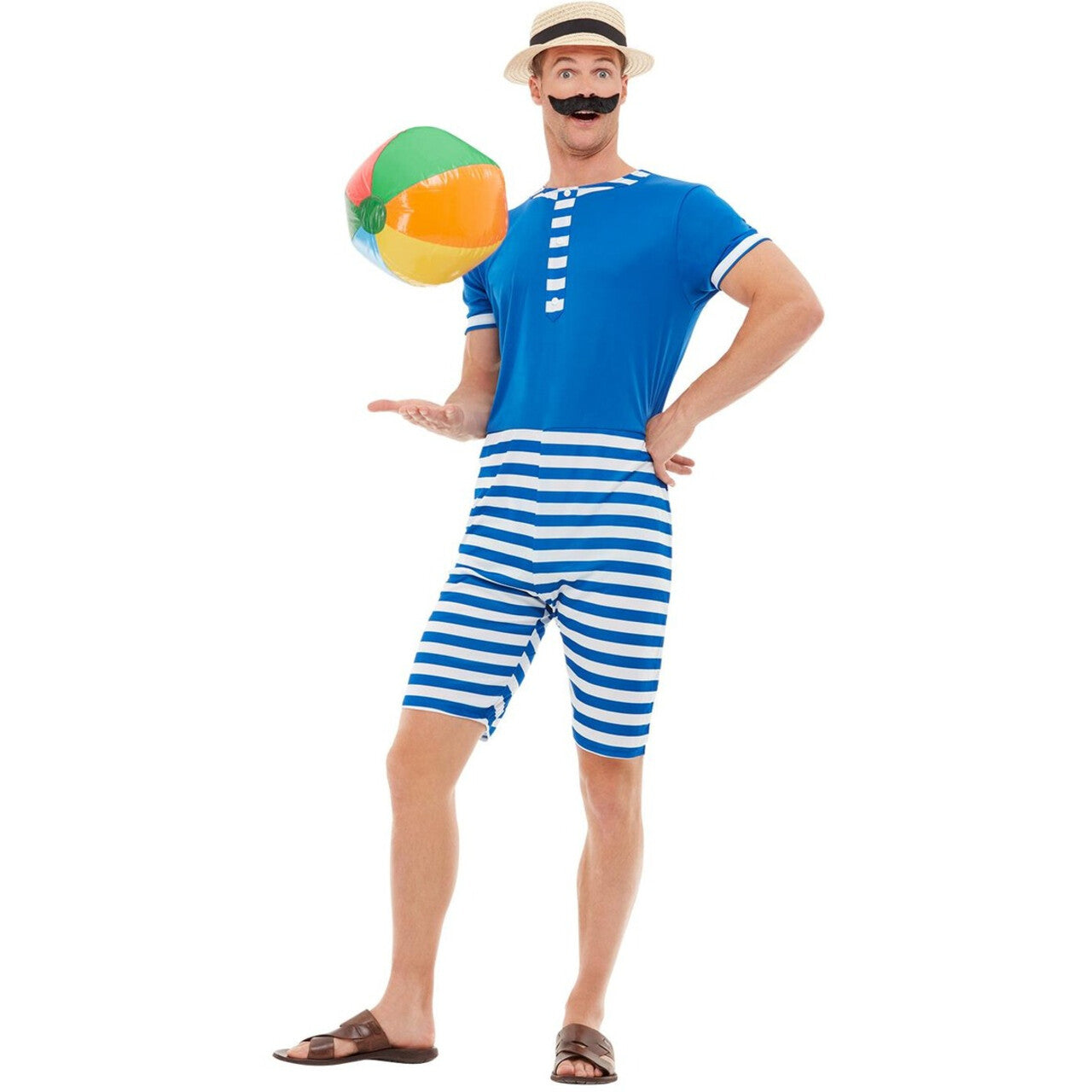 Op deze afbeelding zie je een Kostuums, van het merk Smiffy's. Badpak Jaren 20 Noordzeestrand Man Kostuum