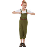 Op deze afbeelding zie je een Kostuums, van het merk Smiffy's. Stoere Boerenmeid Leger Meisje Kostuum