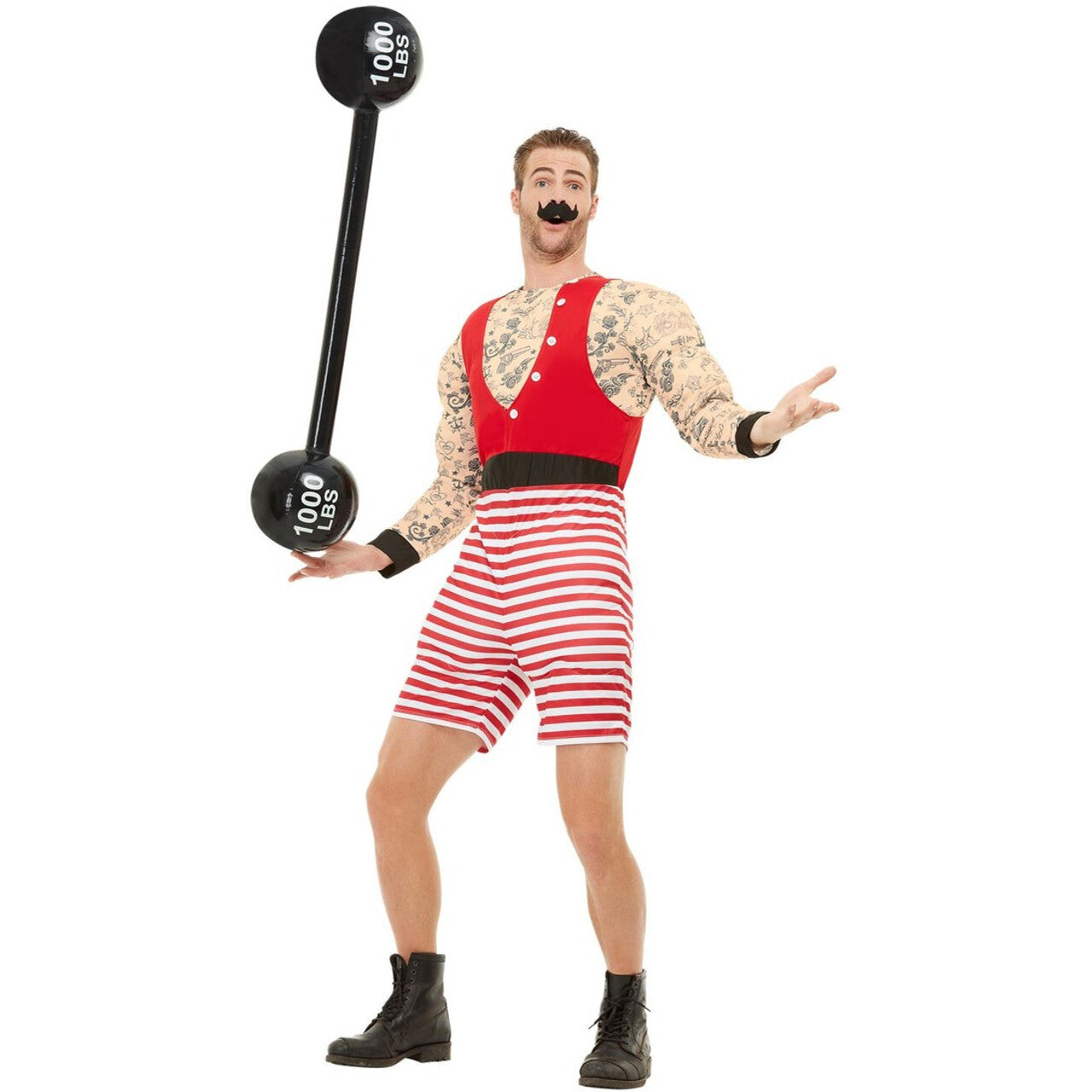 Op deze afbeelding zie je een Kostuums, van het merk Smiffy's. Sterke Man Circus Artiest Kostuum