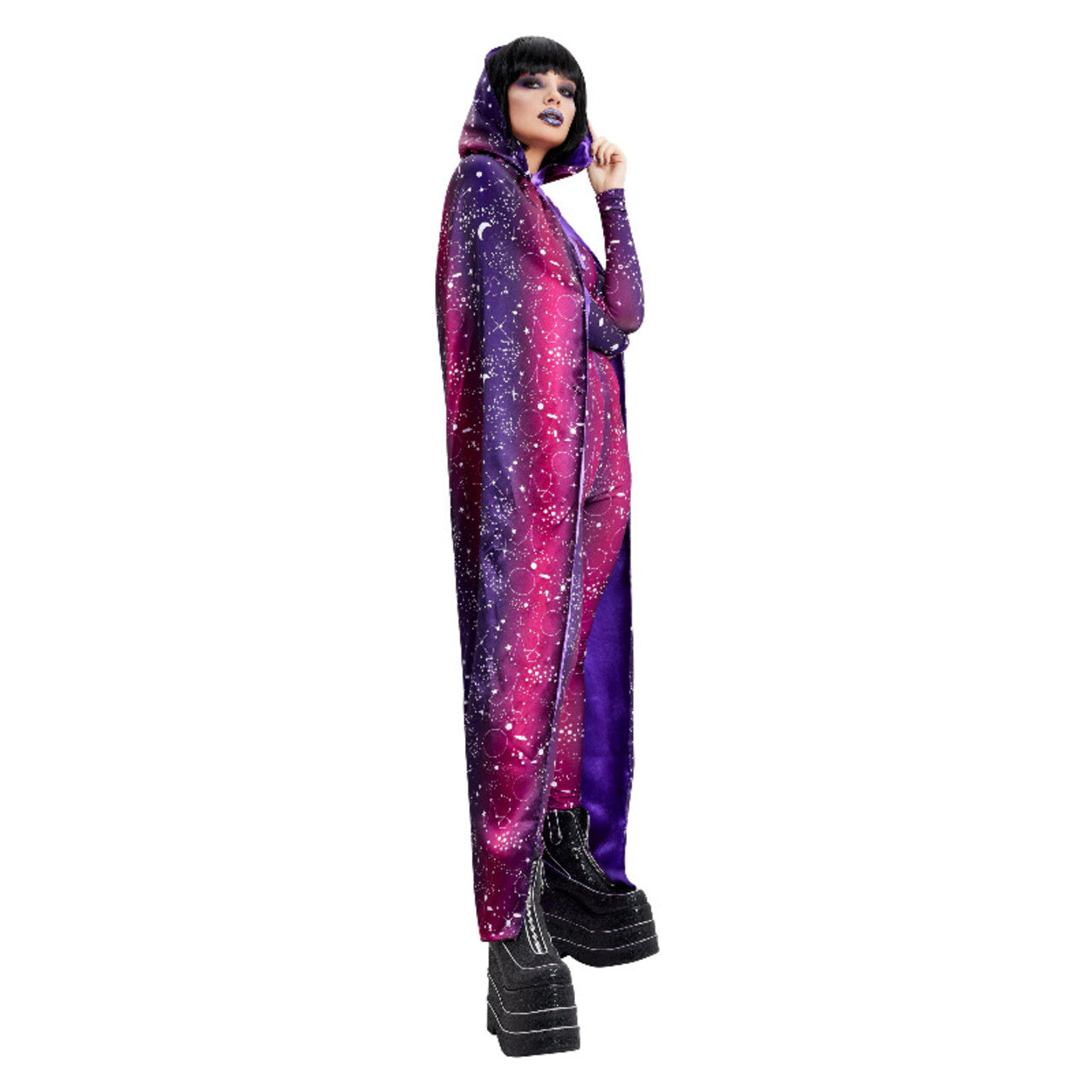 Op deze afbeelding zie je een Kostuums, van het merk Smiffy's. Galactische Cape Eindeloze Sterrenhemel