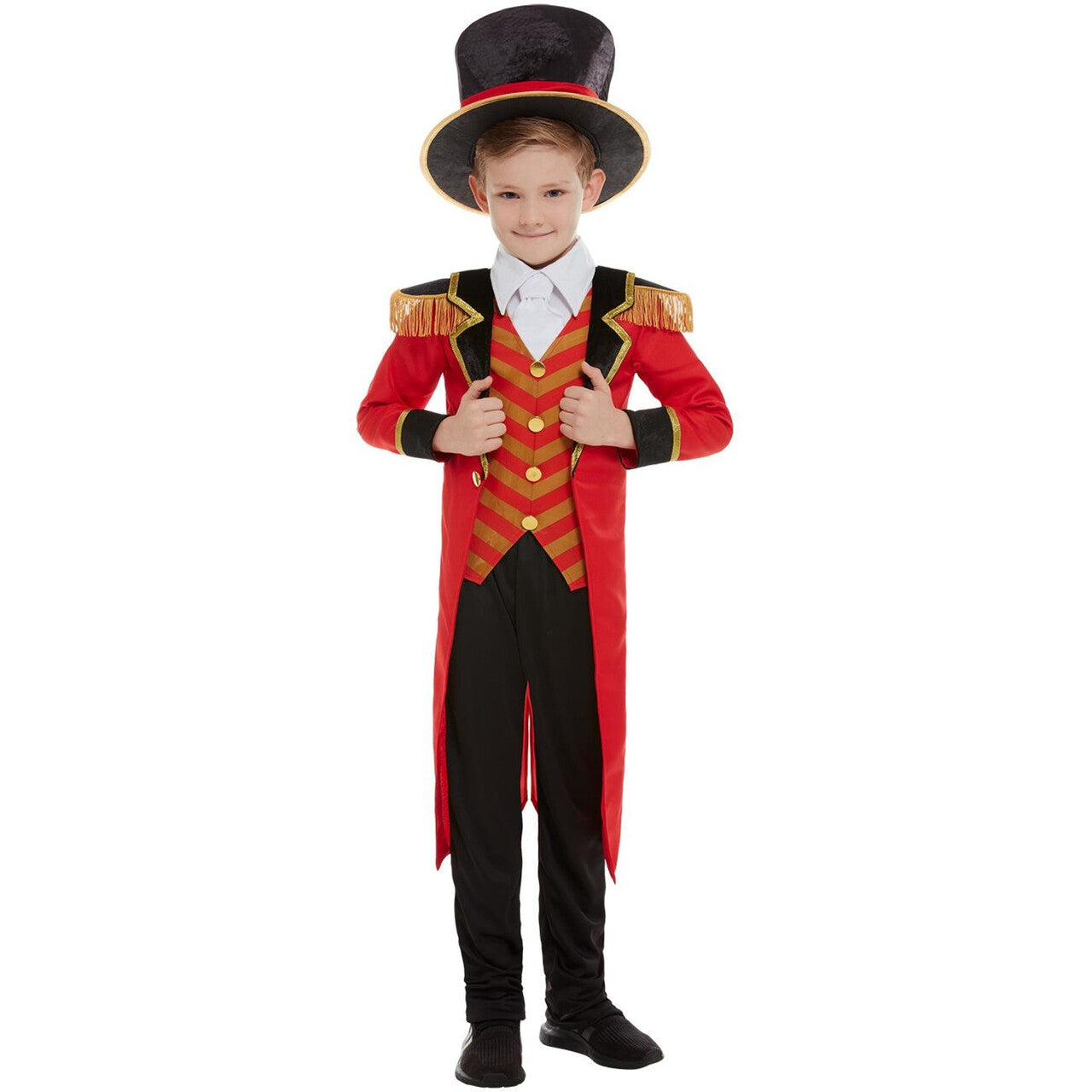 Op deze afbeelding zie je een Kostuums, van het merk Smiffy's. Circusdirecteur Op En Top Showjongen Kostuum