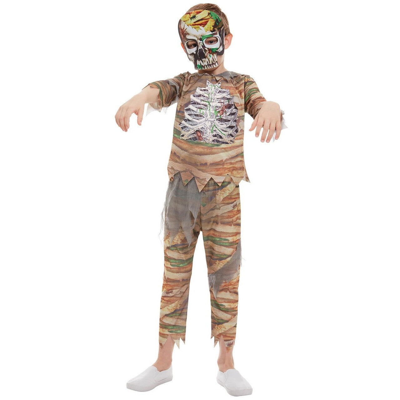 Op deze afbeelding zie je een Kostuums, van het merk Smiffy's. Mummie Zombie Snoeihete Piramide Kind Kostuum
