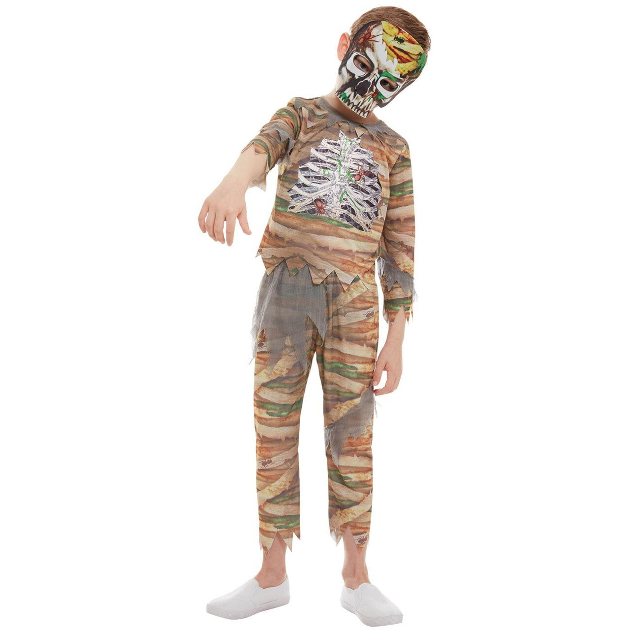 Op deze afbeelding zie je een Kostuums, van het merk Smiffy's. Mummie Zombie Snoeihete Piramide Kind Kostuum