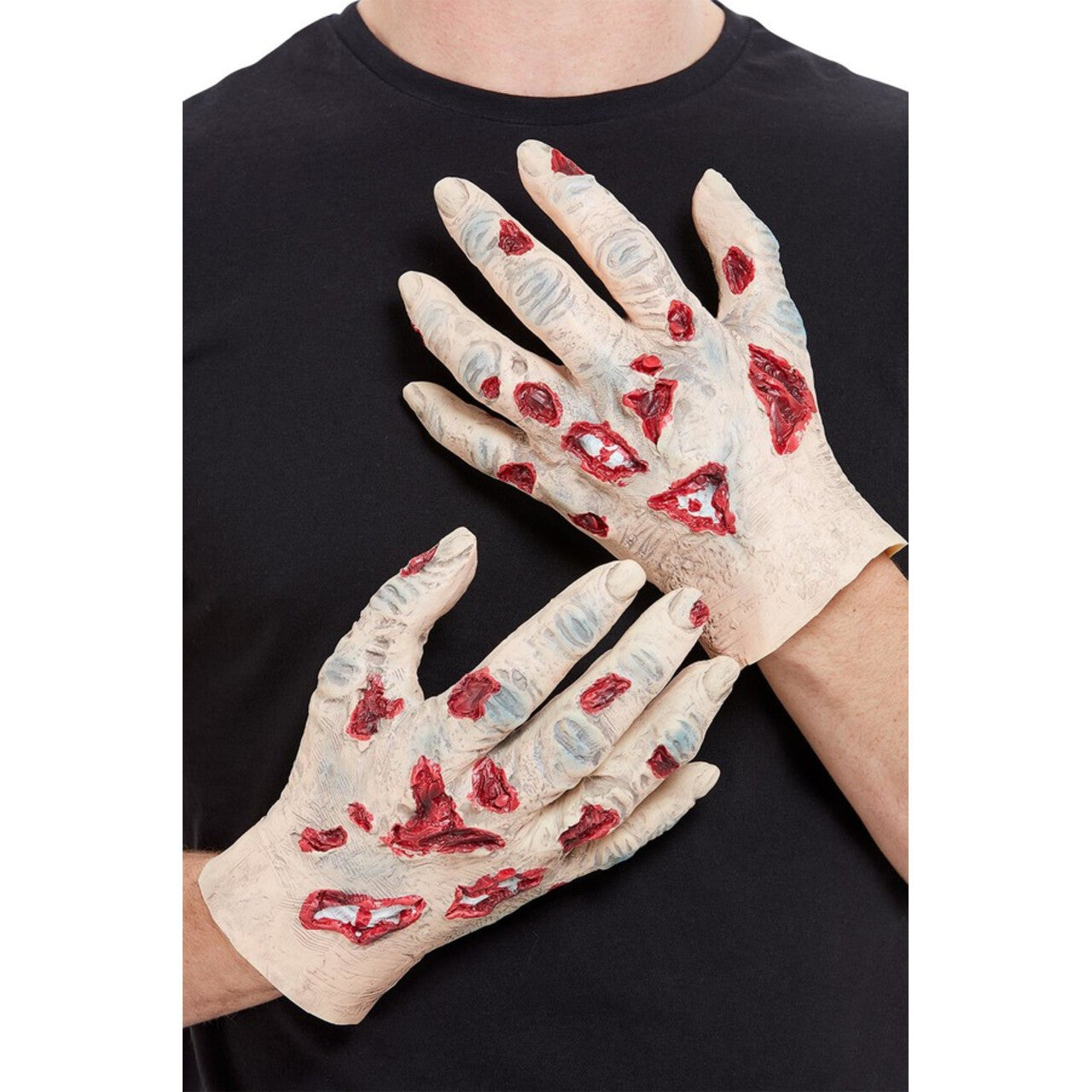Op deze afbeelding zie je een Accessoires, van het merk Smiffy's. Zombie Handen Lepra Wonden
