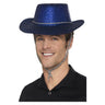 Cowboy Glitter Hoed Blauw
