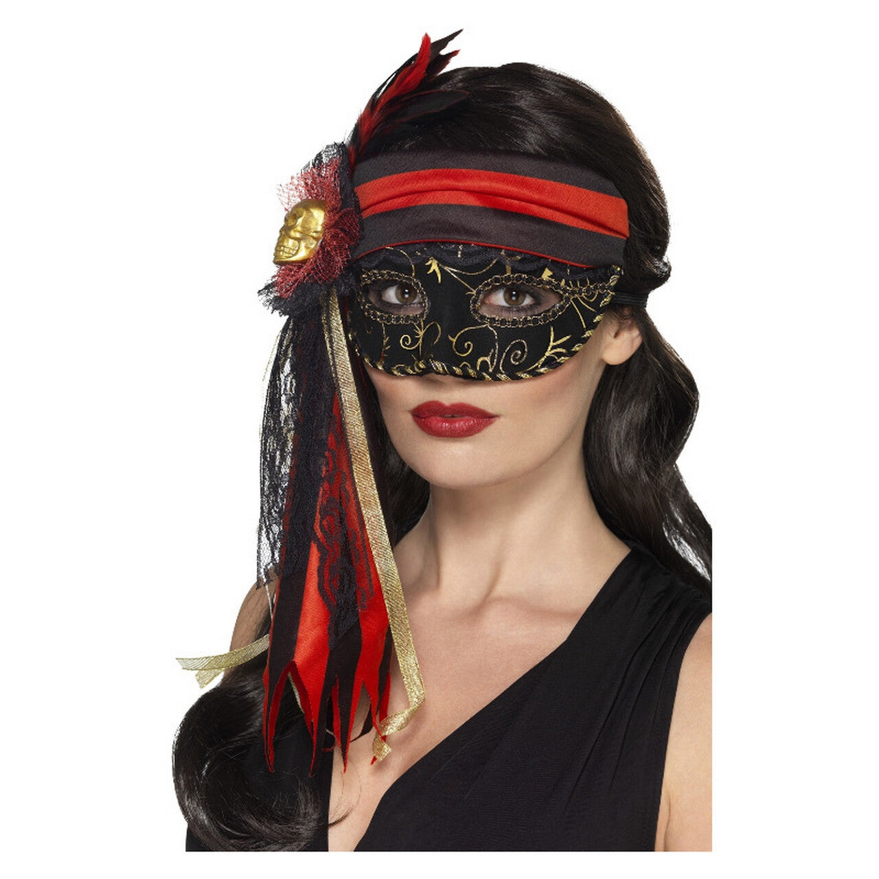 Op deze afbeelding zie je een Accessoires, van het merk Smiffy's. Gemaskerd Piratenbal Masker