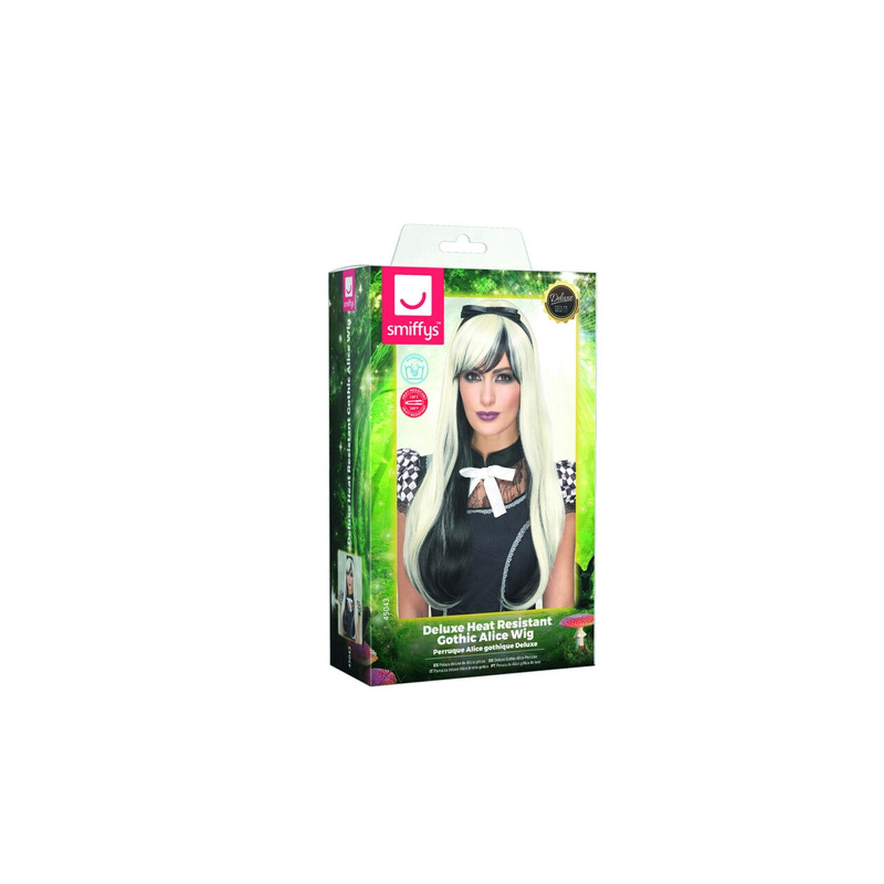 Op deze afbeelding zie je een Accessoires, van het merk Smiffy's. Gothic Alice In Wonderland Pruik