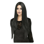 Op deze afbeelding zie je een Accessoires, van het merk Smiffy's. Morticia Zwarte Lange Pruik