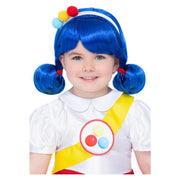 Op deze afbeelding zie je een Accessoires, van het merk Smiffy's. Blauwe Pruik Met Staartjes Pruik Kind
