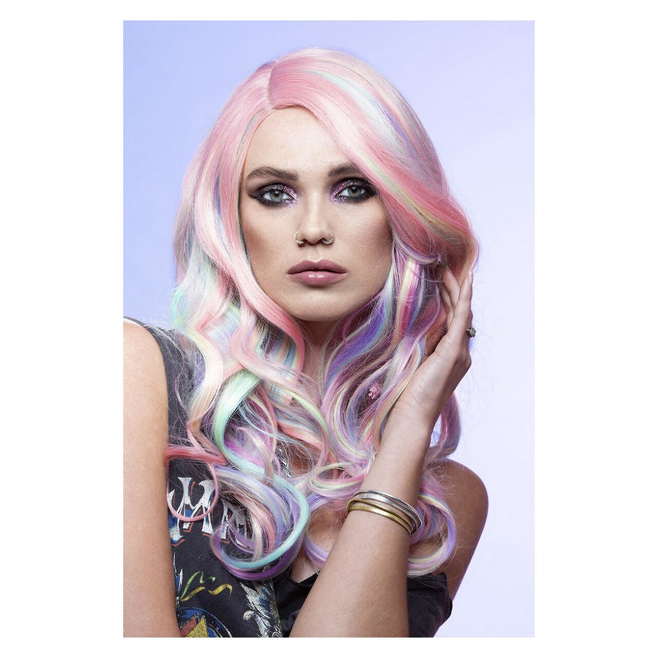 Op deze afbeelding zie je een Accessoires, van het merk Smiffy's. Unicorn Dream Pruik