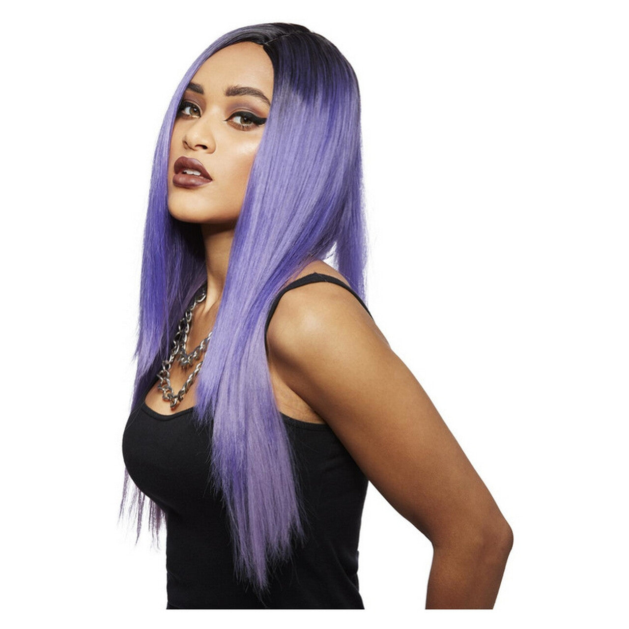 Op deze afbeelding zie je een Accessoires, van het merk Smiffy's. Amethyst Ombre Heks Pruik