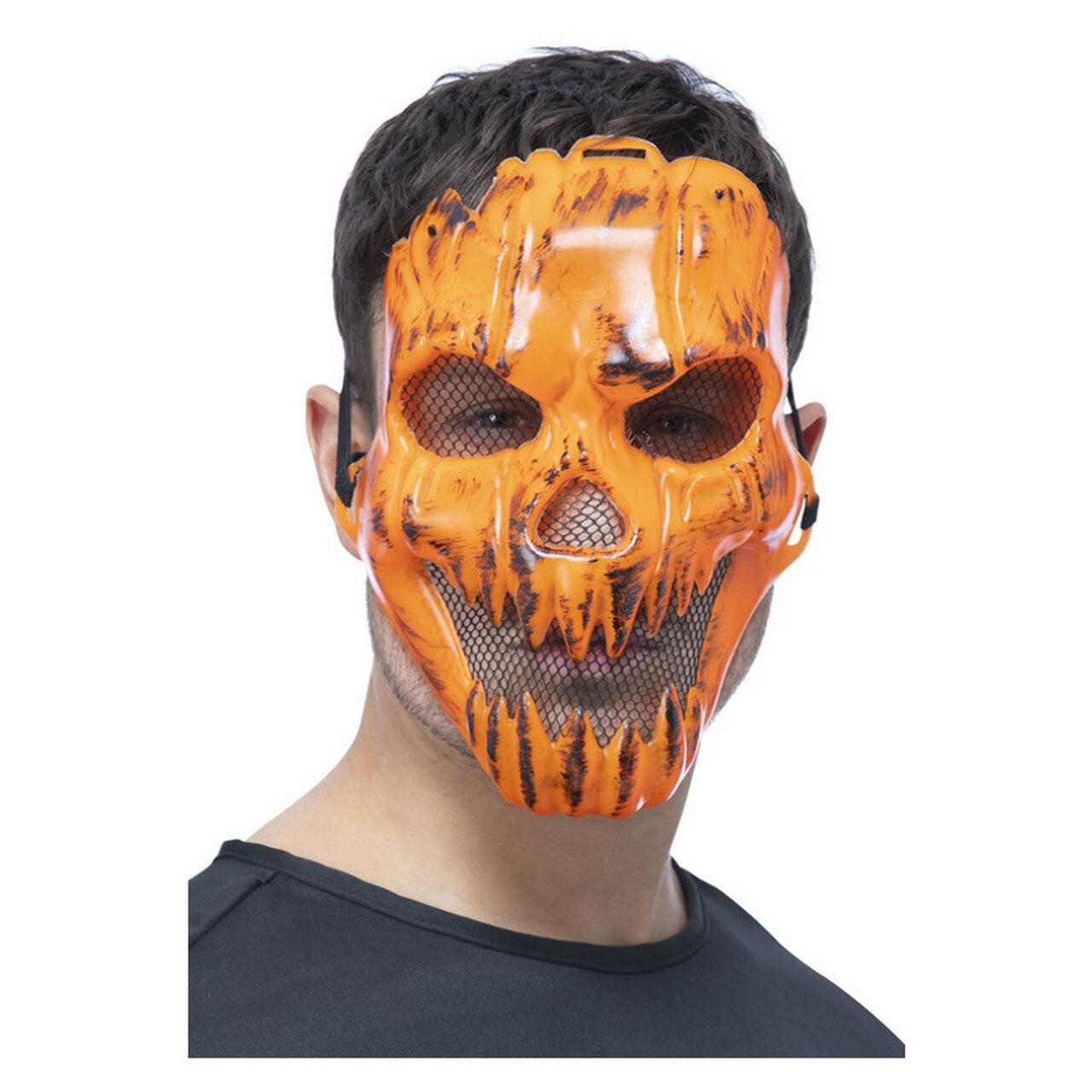Op deze afbeelding zie je een Accessoires, van het merk Smiffy's. Gevallen In Een Enge Pompoen Masker