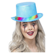 Op deze afbeelding zie je een Accessoires, van het merk Smiffy's. Eenhoorn Clown Hoed Blauw