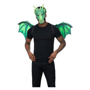 Op deze afbeelding zie je een Accessoires, van het merk Smiffy's. Groene Dragonius Draak Set