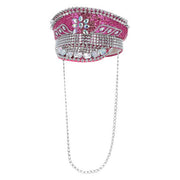 Op deze afbeelding zie je een Accessoires, van het merk Smiffy's. Hot Pink Festival Coachella Hoed