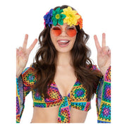Op deze afbeelding zie je een Accessoires, van het merk Smiffy's. Hoofdband Regenboog Hippie Flower