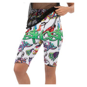 Op deze afbeelding zie je een Kostuums, van het merk Smiffy's. 90s Graffiti Street Style Legging Kort