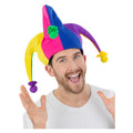 Neon Rainbow Jester Hoed