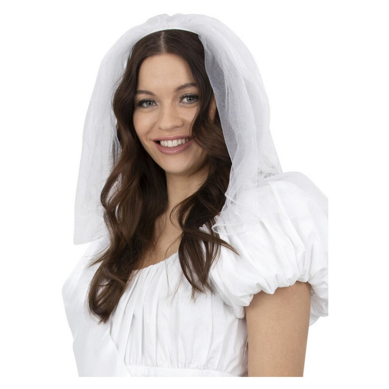 Op deze afbeelding zie je een Kostuums, van het merk Smiffy's. Diamond Wedding Girl Sluier Met Sjerp Vrouw Kostuum