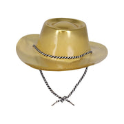 Op deze afbeelding zie je een Accessoires, van het merk Smiffy's. Gouden Metallic Cowboy Hoed