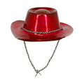 Rode Metallic Cowboy Hoed